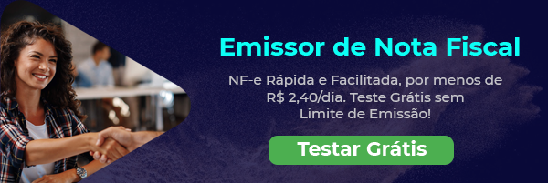 Banner para testar grátis emissor de nota fiscal Kiron Notas